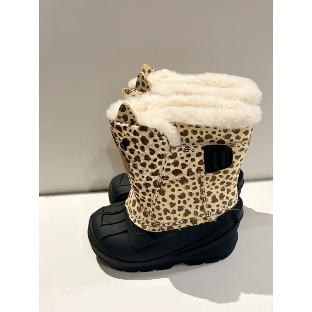 Toddler Cheetah Cat Winter Boots Brown/black- Cat & Jack -‎ SIZE 6 NWOT